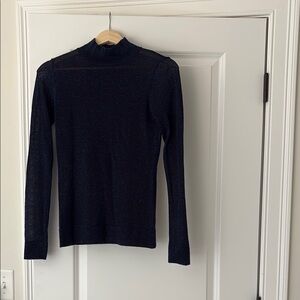 Autumn Cashmere Black Mock Neck Sweater